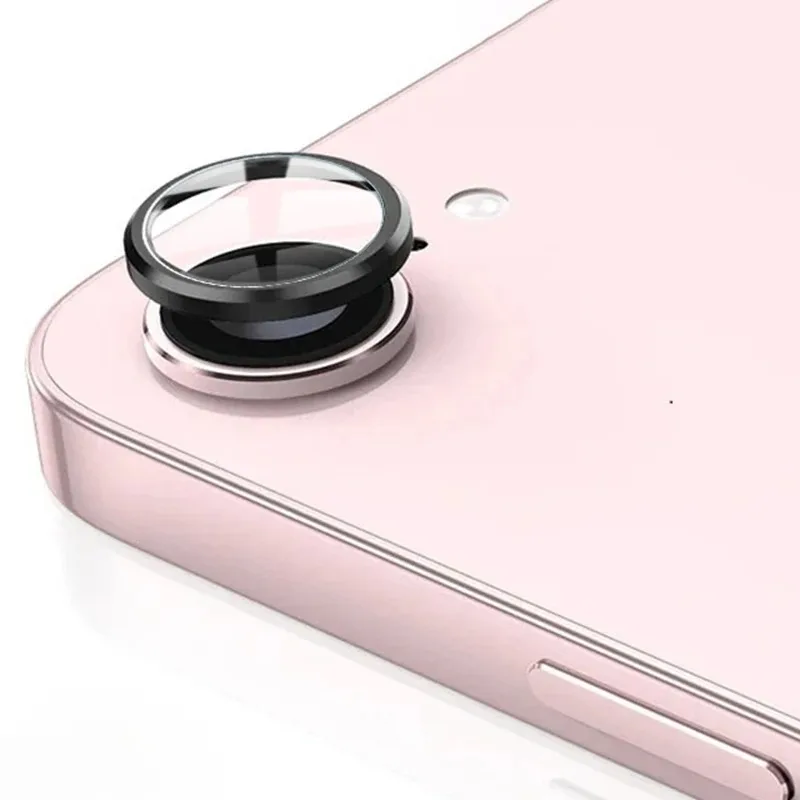 Protector de cámara de Metal para IPhone 16E 2025, funda con anillo para lente de cámara + vidrio templado para IPhone16E 16 E 16e 2025, Protector de lente trasera - imagen 2