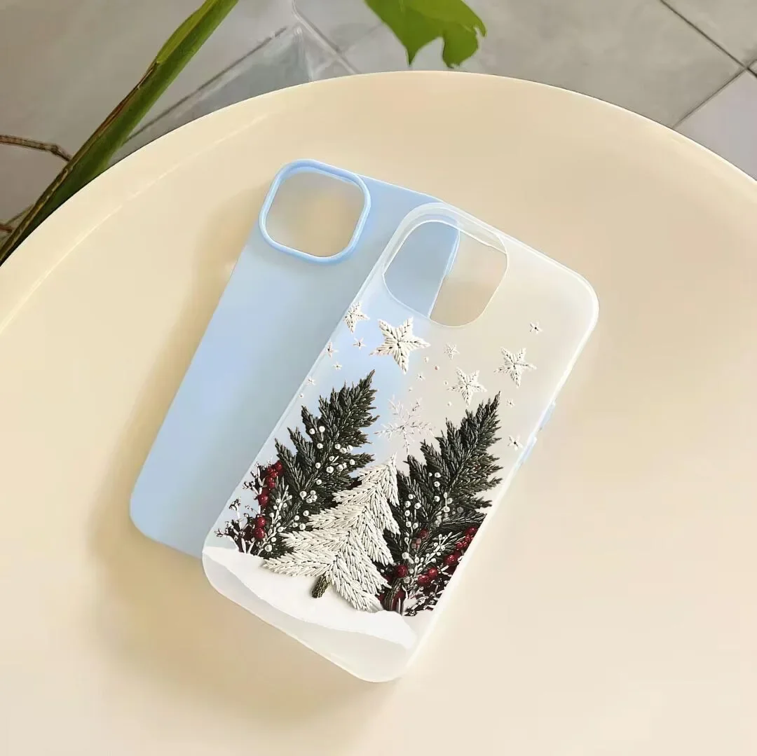 Funda de teléfono verde con árbol de Navidad y caramelo para VIVO V60 Lite V50 V40 Lite Y400 Pro 5G Y31 Y19S Y100 Y03 Y18 mate 2 en 1 cubierta de gelatina - imagen 3