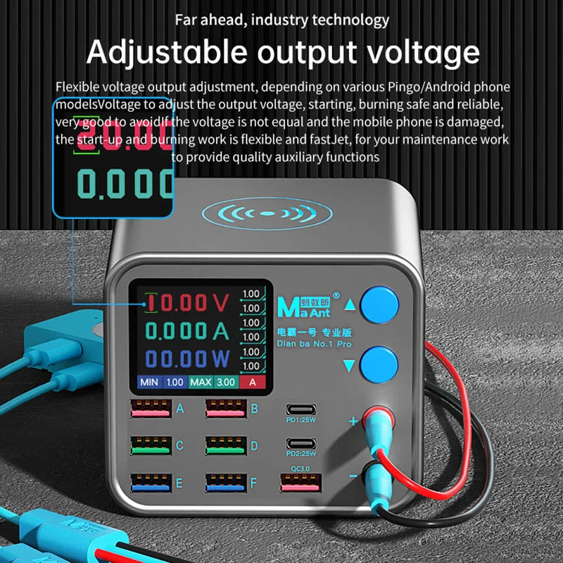MaAnt-cargador inalámbrico multifuncional para teléfono móvil, tableta, Dianba 1 Pro, detección de cortocircuitos de alta precisión, carga rápida - imagen 2