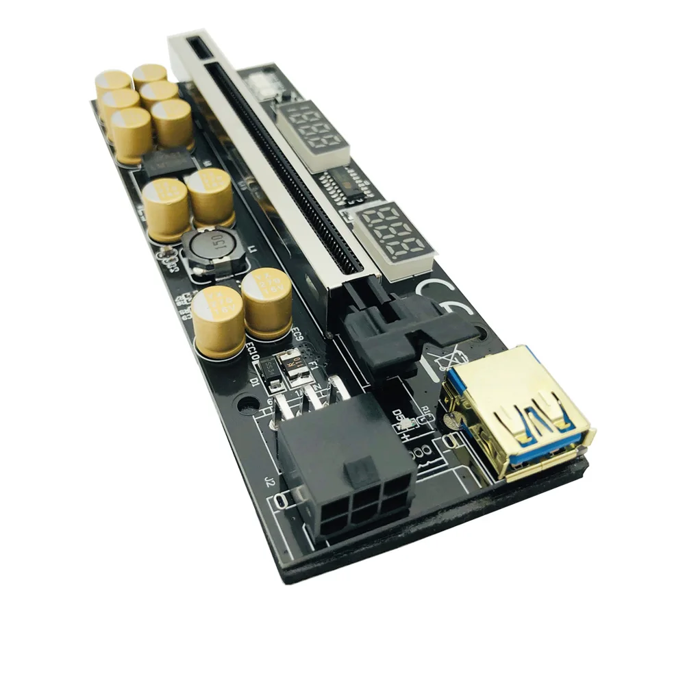 Elevador PCIE para tarjeta de vídeo 016, USB 3,0, voltaje de temperatura, GPU, PCI Express X16, potencia de 6 pines para minería, 1-10 piezas - imagen 4