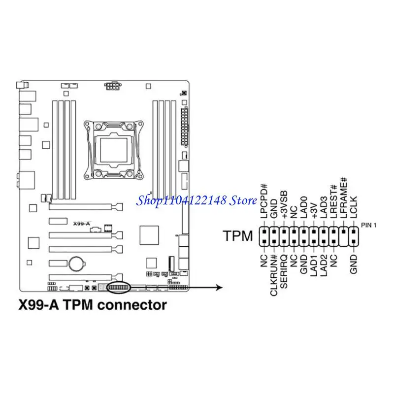 Reemplazo del módulo seguridad P9FA TPM 2.0 para chip TPM placa base con compatibilidad DDR4 DDR3 - imagen 3