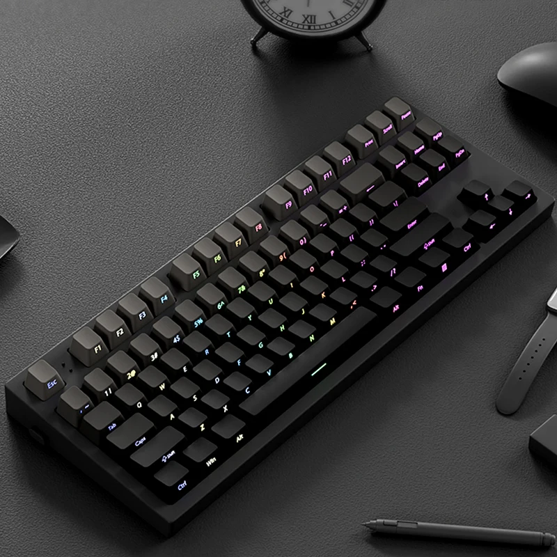 Teclas PBT con estampado lateral de perfil de cereza gris degradado, teclas retroiluminadas RGB de doble disparo, 135 teclas para teclados de interruptores Cherry MX - imagen 4