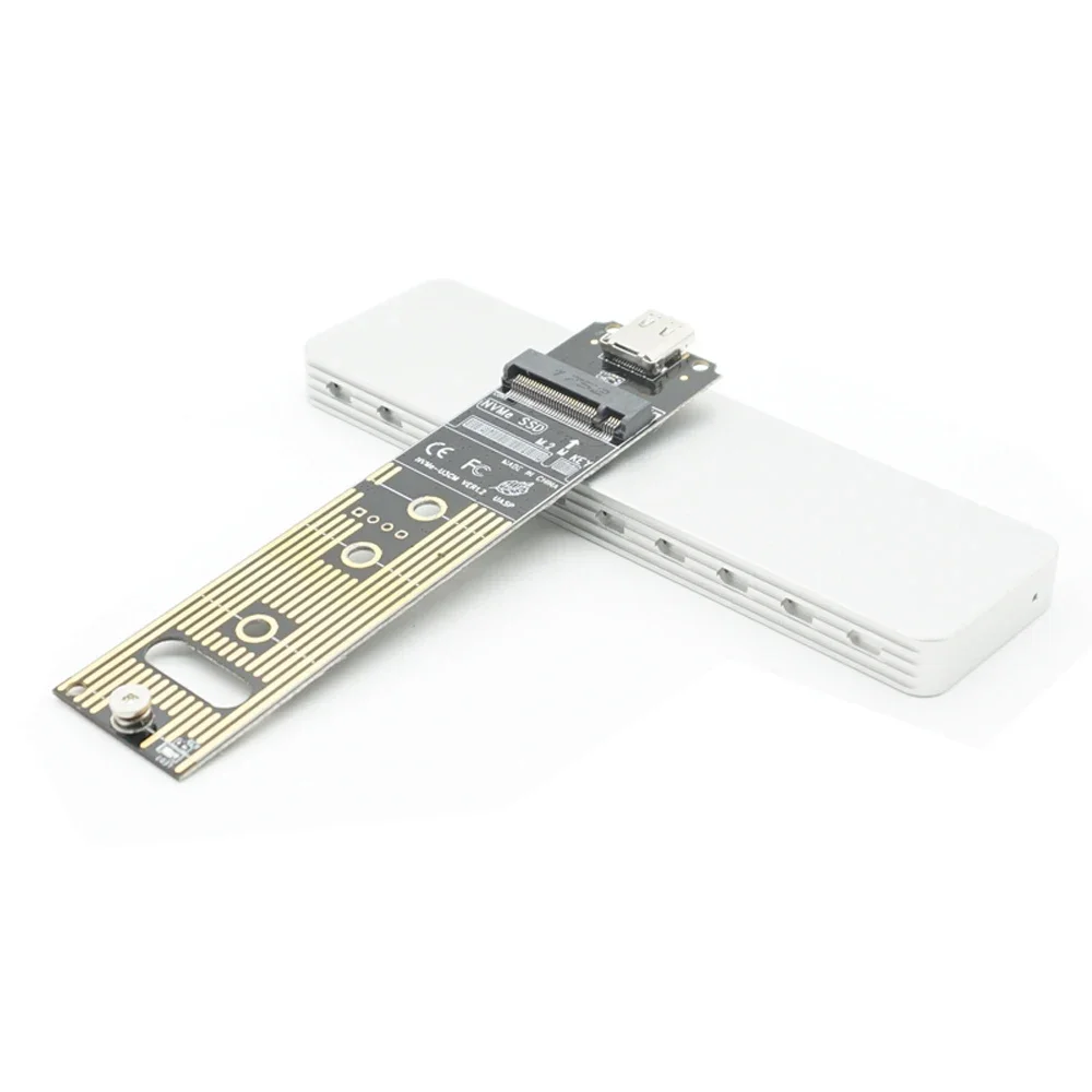 USB3.1 tipo C a M. 2 NVME PCIE SSD carcasa protocolos PCI-E caja de disco duro móvil chip JMS583 disipación de calor de aluminio - imagen 2