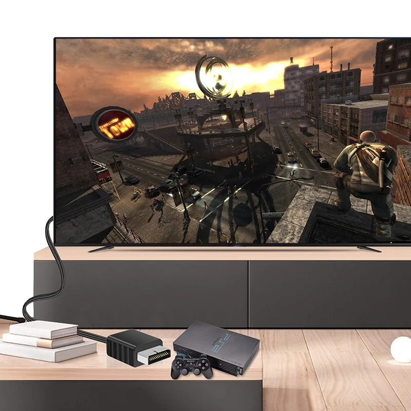 Cable compatible con Sony PlayStation PS1 PS2 a HDMI, reproductor de juegos HDTV, Cable de conversión 720P 1080P PAL NTSC, Cable de extensión de Audio y vídeo - imagen 2