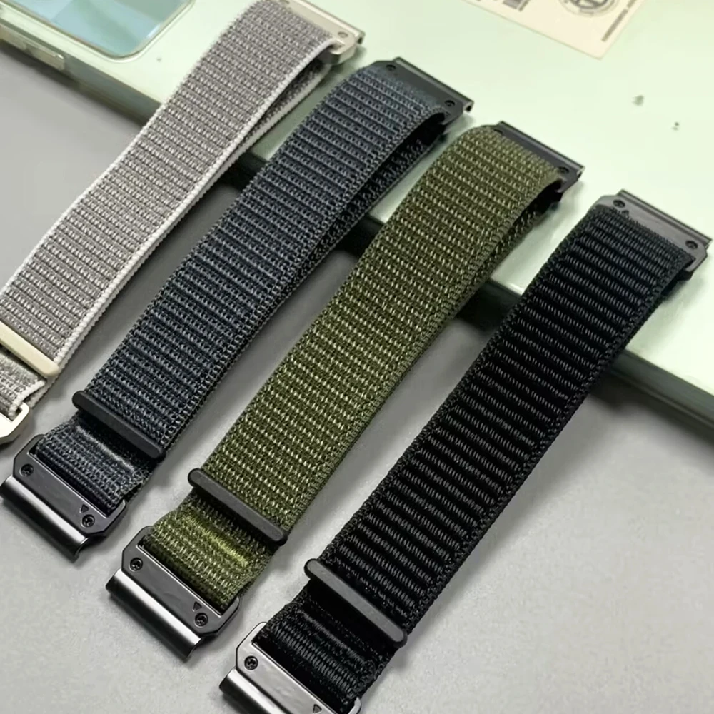 Correa de nailon de ajuste rápido de 22/26mm para Garmin Fenix 8 pro Enduro 3 Tactix 8 pulsera Instinct E 2/2X/3 D2 Delta accesorios de correa de reloj - imagen 2