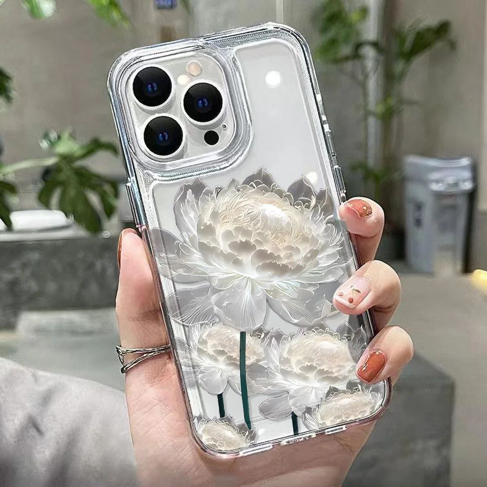 Funda de teléfono para Samsung Galaxy A56 5G A55 A36 A26 A16 A15 A35 A34 A33 A54 A53 A52s A25 A14 A13 A06 A05s A05 cubierta de flores de silicona - imagen 5