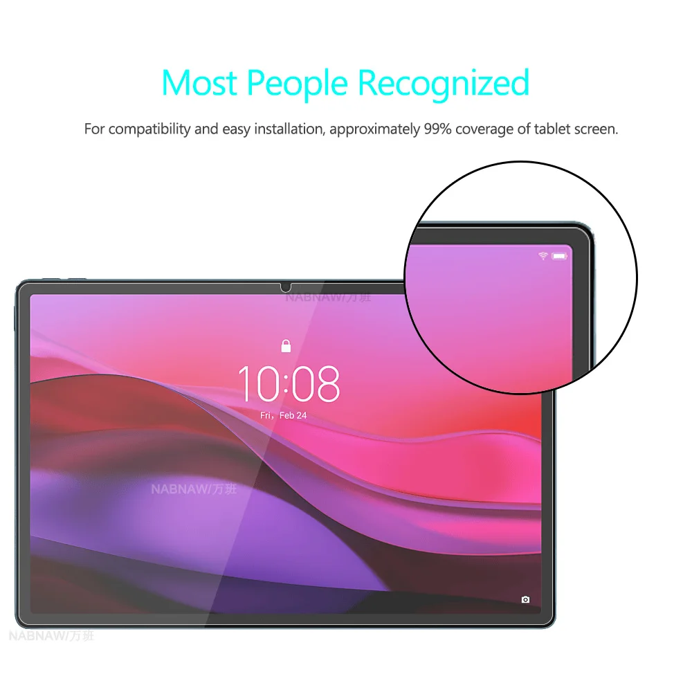 Protector de pantalla de vidrio templado HD a prueba de arañazos, película protectora dura para tableta Lenovo Yoga Tab Plus 12,7 2025 TB520FU, 2 piezas - imagen 4