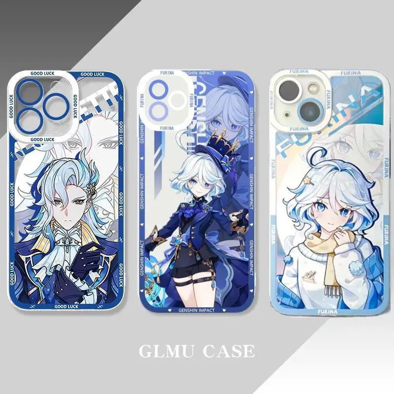 Funda Genshin Impact Furina para VIVO V25, V23, V27 Pro, V27E, V29E, Y20, Y27, Y21, Y17S, Y15S, Y15A, Y33, Y16, Y35, Y21S, Y22S, Y33S, Y76