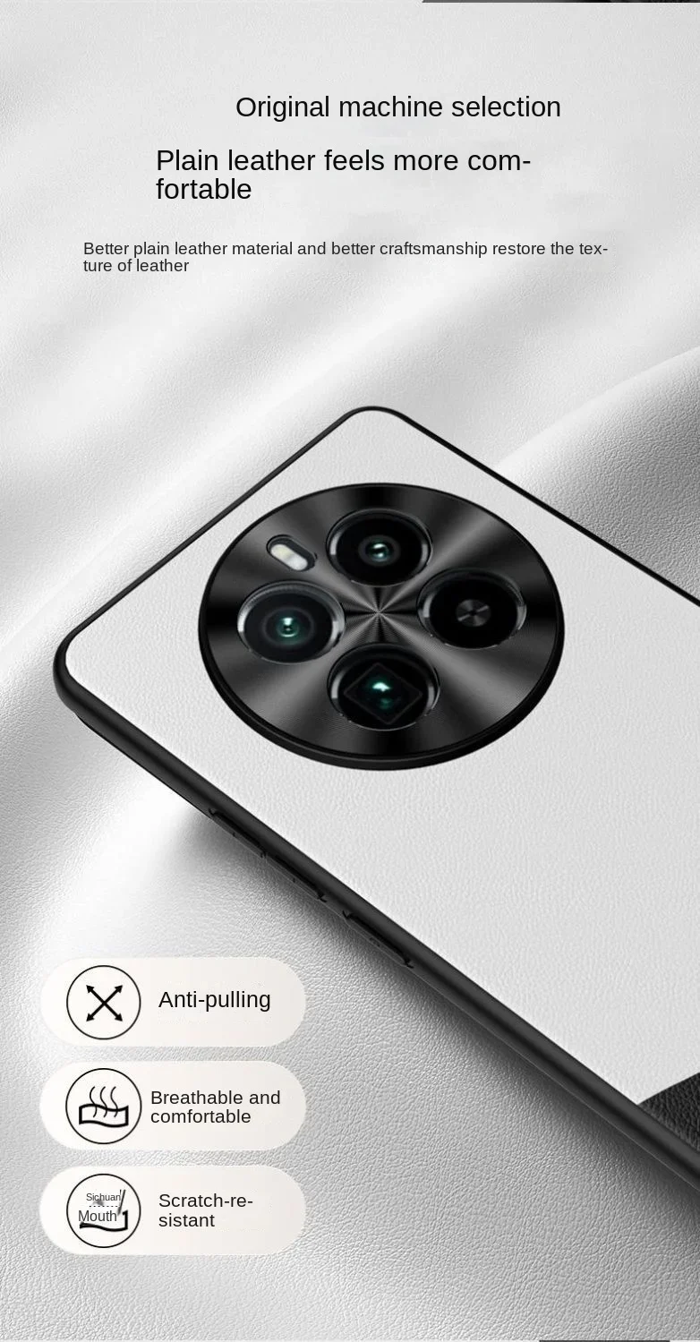 Para OPPO Realme GT 5 Pro funda de lujo de cuero PU funda protectora trasera para Realme gt5 5PRO funda completa para teléfono - imagen 3