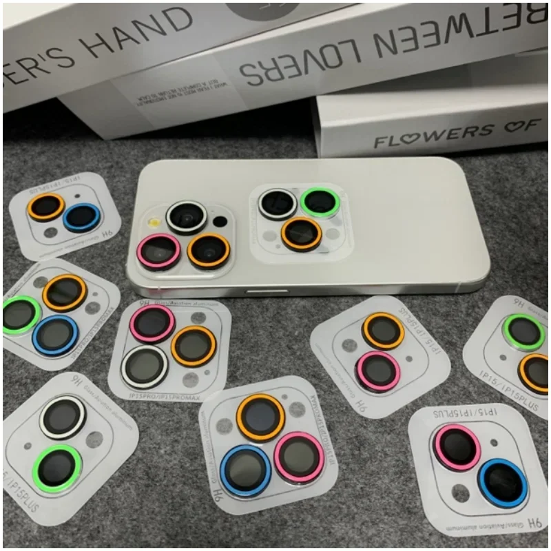 Protector de lente de cámara de cristal y Metal luminoso, luz nocturna, 2-3 uds., para IPhone 16 17 Pro Max Plus 17Pro 16Pro, cubierta de película de lente de anillo - imagen 4