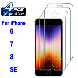 Protector Vidrio Templado 9H iPhone 6/6S/7/8/5/5S/SE 2020/2022 HD