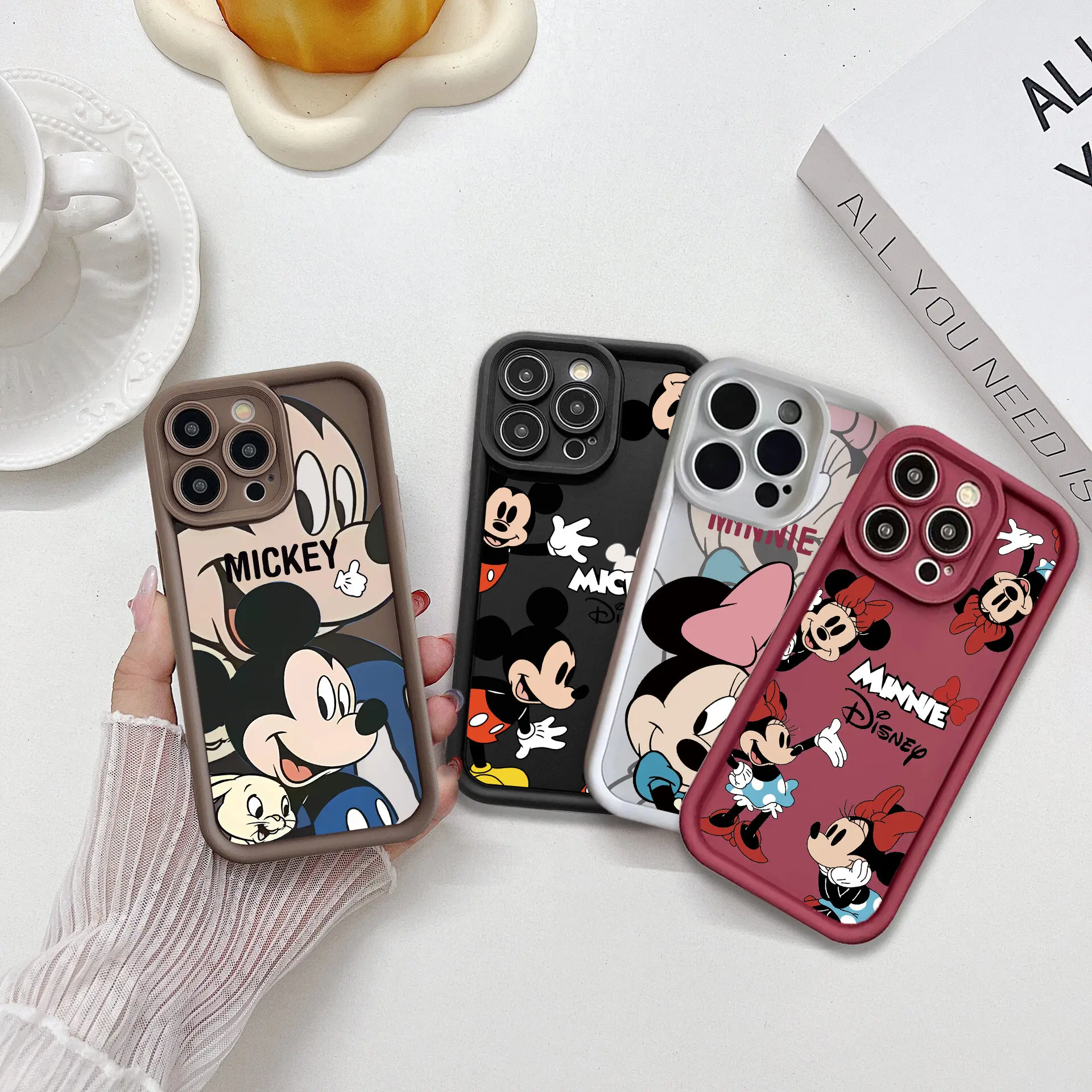 Funda de Mickey Minnie Mous de Disney para Realme 11 5G 12 Pro Plus C53 C55 C63 C65 C12 C20 C12 C21 C30 funda de silicona suave Camer