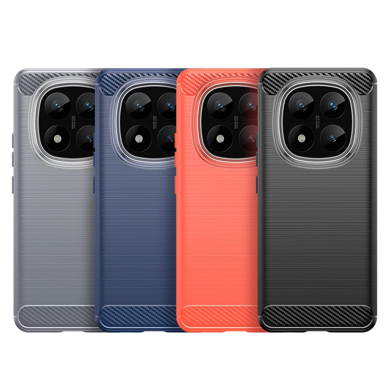 Para Redmi Note 14 Pro 5G funda Xiaomi Redmi Note 14 Pro 5G Capas parachoques fibra de carbono TPU Fundas suaves Redmi Note 14 Pro 5G - imagen 2