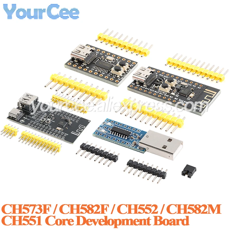 5 uds/1 ud CH552 Placa de desarrollo central CH551 CH582F CH573F CH582M 51 tablero de aprendizaje de sistema mínimo MCS51 E8051 24MHz CH552T - imagen 2