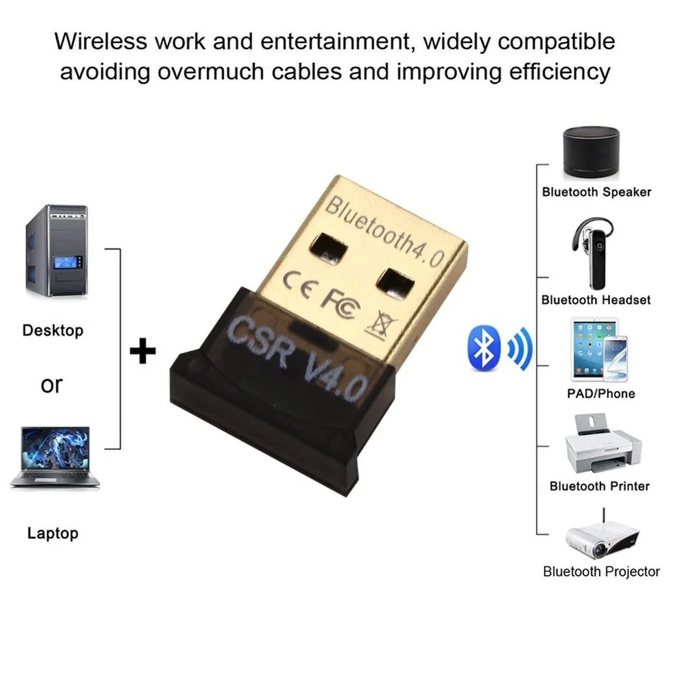 Adaptador USB Bluetooth 4.0 para PC – Dongle Inalámbrico - imagen 5