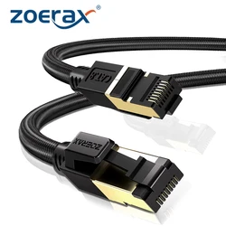 Cable Ethernet Cat8 ZoeRax 40 Gbps RJ45 Trenzado para PS5, PC y Router