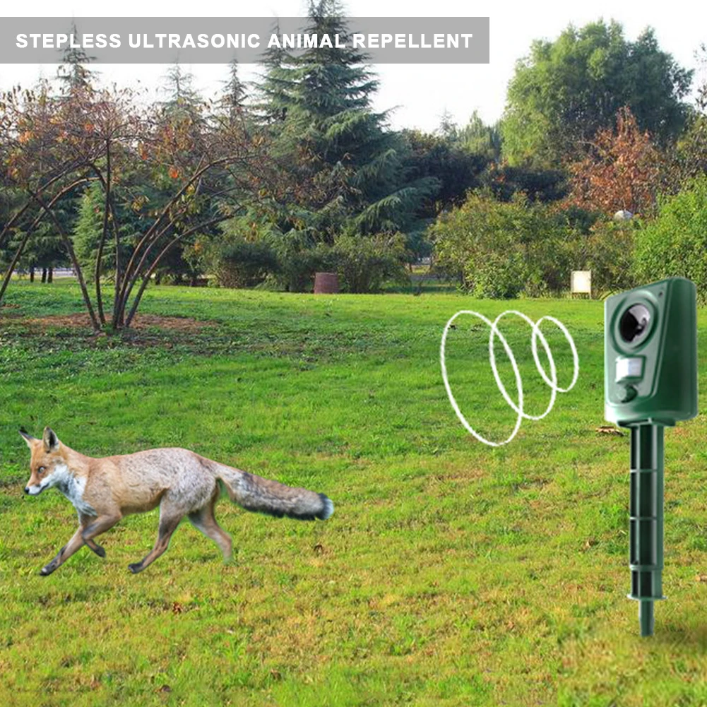 Repelente ultrasónico para gatos con Sensor de movimiento, controlador ultrasónico de animales IPX4, resistente al agua, multifuncional para repelente de animales al aire libre - imagen 4