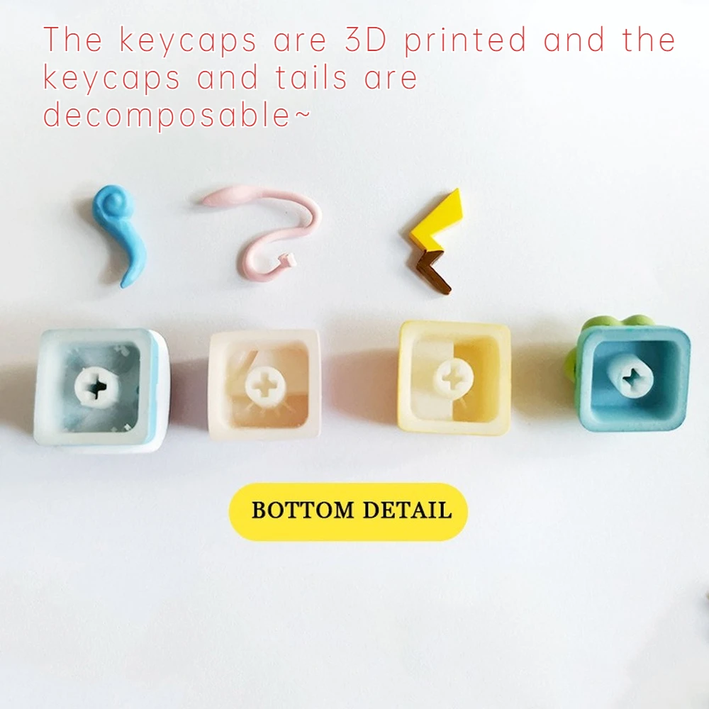 1 unidad de teclas de juego con personalidad de dibujos animados, teclas de elfos, regalo de festival para teclado mecánico Cherry MX - imagen 5