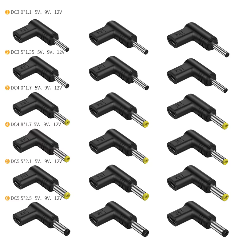 Adaptador USB-C PD Multi-Voltaje 5V/9V/12V – Conectores Universales - imagen 4