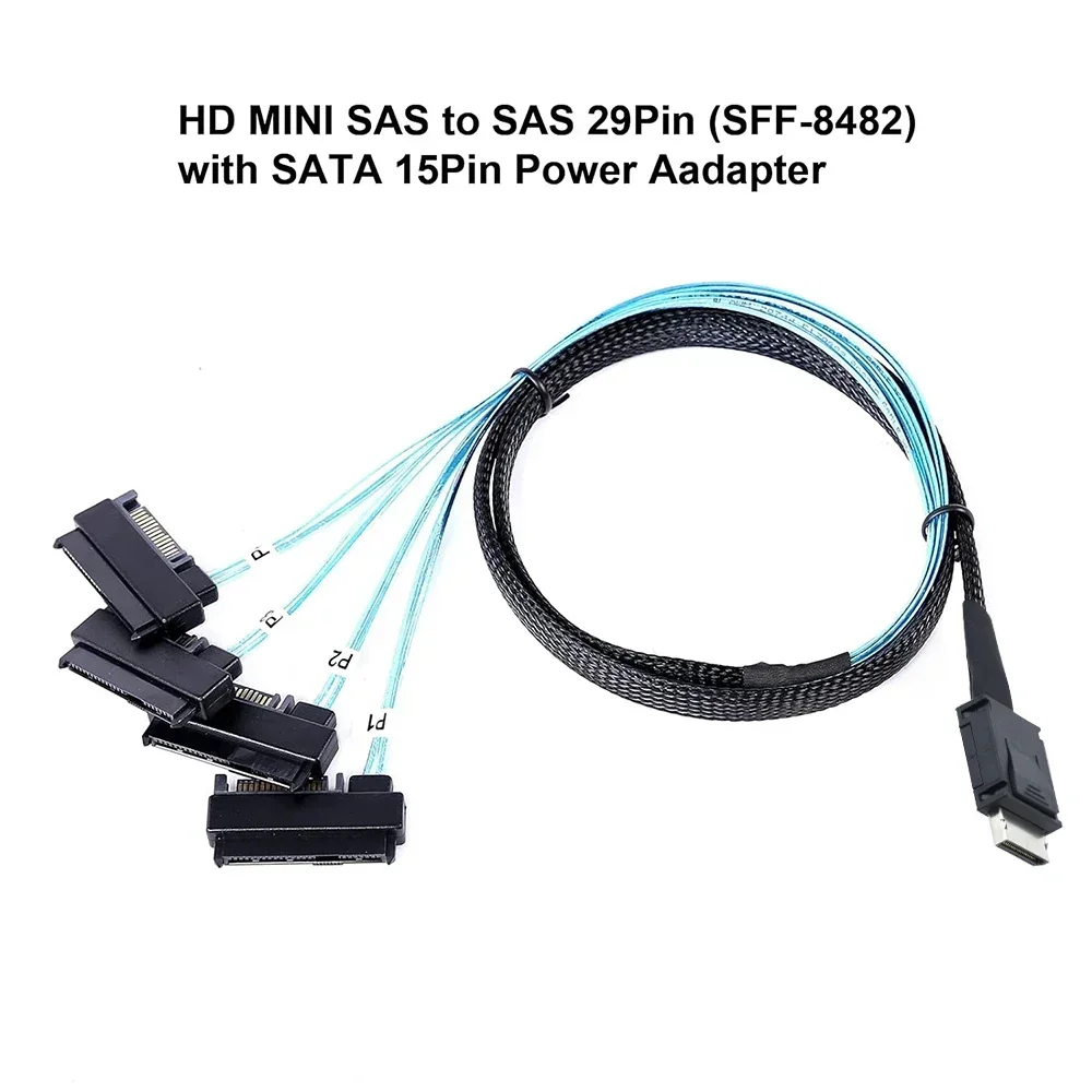 OCuLink PCIE SFF-8611 4i a SAS 4X 8482 Cable de conversión de disco duro de doble propósito con alta velocidad - imagen 5