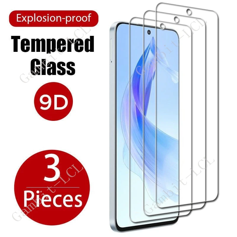 3 uds 9H HD vidrio templado Protector para Honor 90 Lite 6,7 "Honor90Lite X50i Honor90 90Lite CRT-NX1 película protectora de pantalla