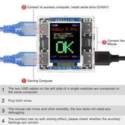 Kmbox B+ Pro Controlador Ratón Gaming USB Dual con LCD