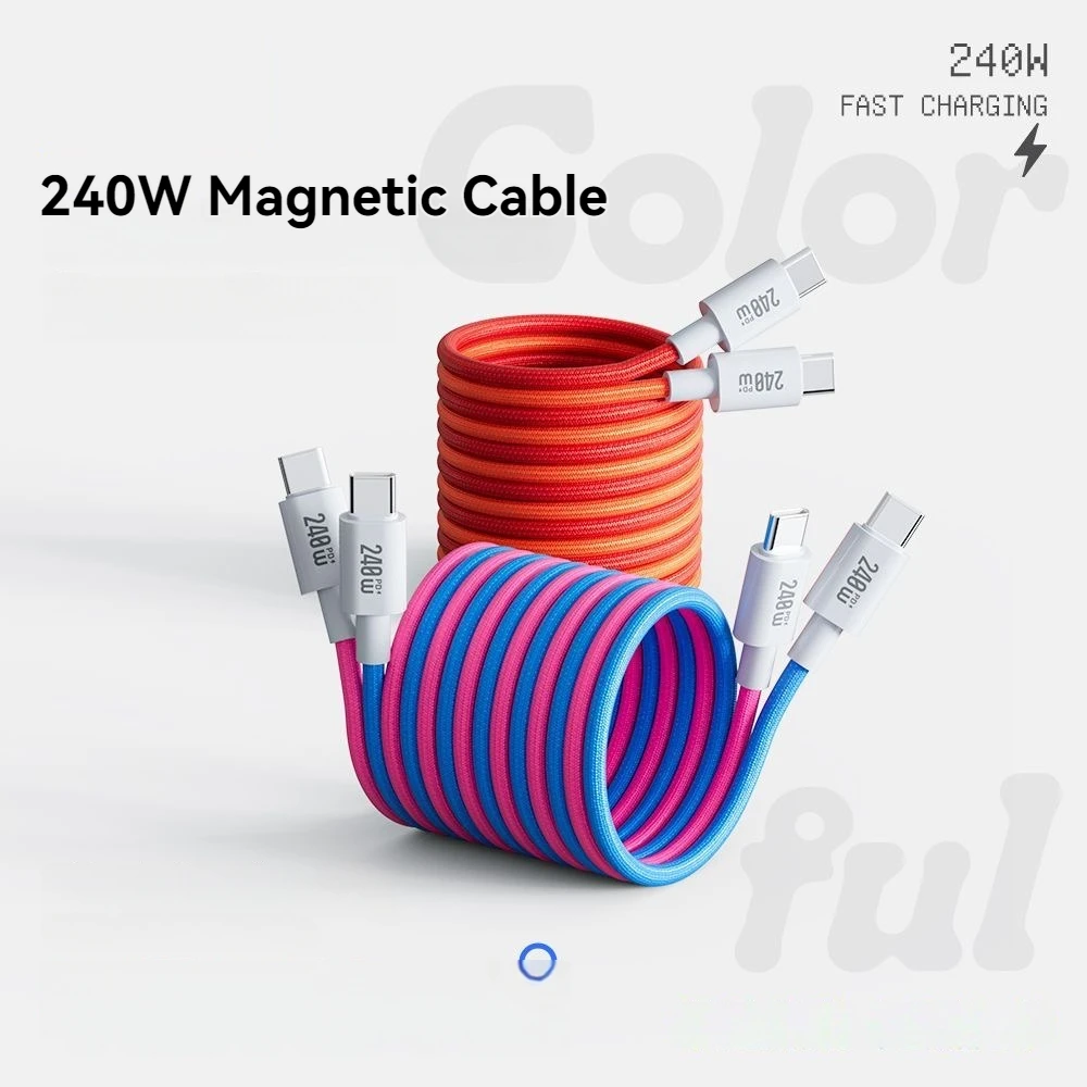 Cable de datos de almacenamiento magnético, Cable tipo C a tipo C para iPhone 15Plus CC, cargador de carga rápida, Cable USB C para línea de datos Xiaomi - imagen 3