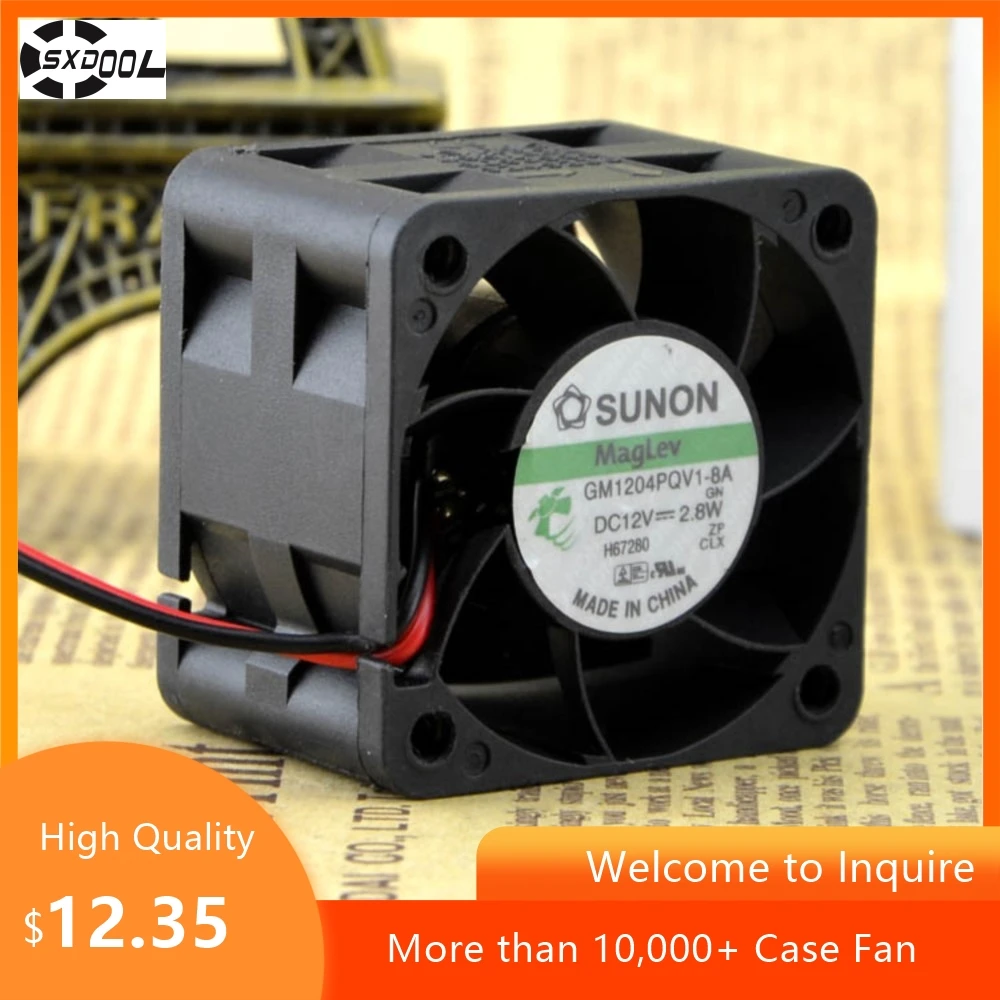 Para SUNON 40mm 12V 2,8W ventilador de refrigeración de alta velocidad GM1204PQV1-8A servidor y Industrial 40X40X28mm - imagen 4