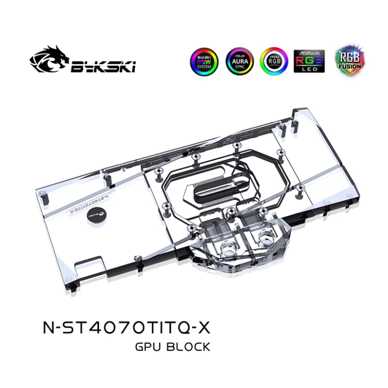 Bykski N-ST4070TITQ-X bloque de agua para Zotac GeForce RTX 4070 Ti Apocalypse OC tarjeta de vídeo/refrigerador de cobre radiador RGB - imagen 5