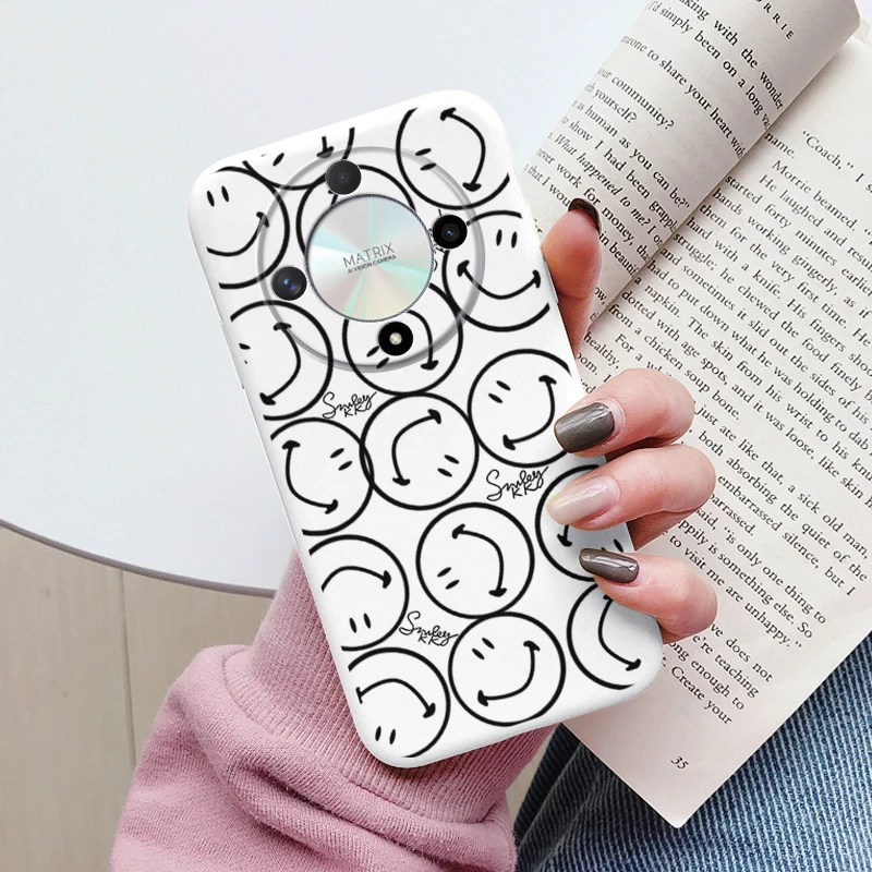 Funda de silicona suave para Honor X9b, carcasa de TPU con patrón de flores, funda de teléfono pintada de dibujos animados para Honor X9b X 9B, funda de protección trasera - imagen 4