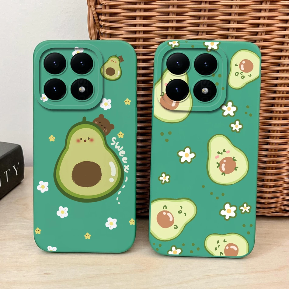 Para Xiaomi 15T Pro funda para Xiaomi 17 Pro Max funda trasera de teléfono de dibujos animados protección completa suave silicona líquida parachoques a prueba de golpes - imagen 2