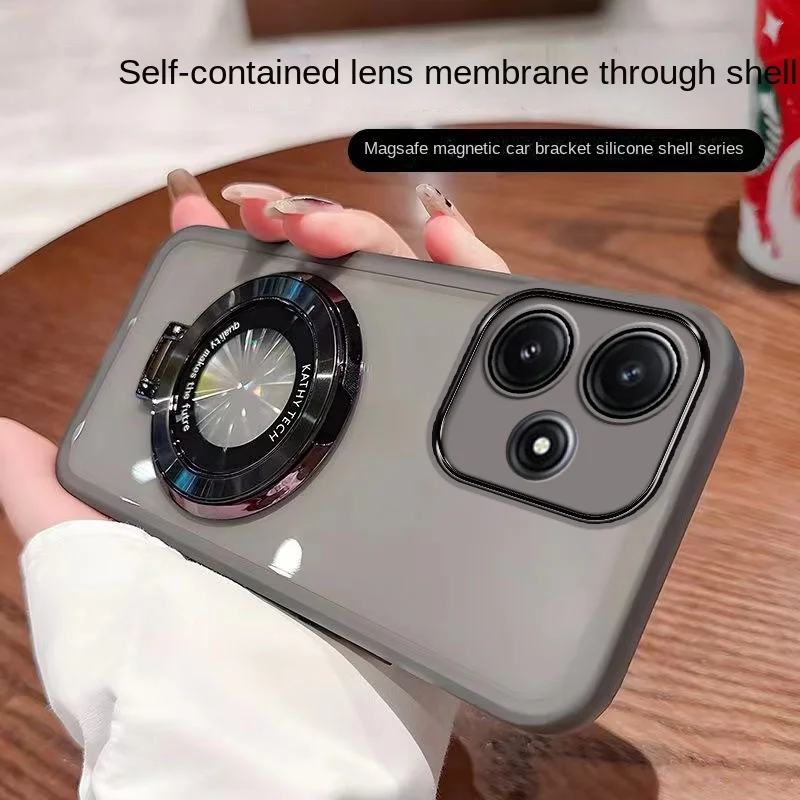 Funda con anillo transparente para Motorola Moto G85, G54, G34, G24, G14, lente magnética, cubierta trasera protectora para Moto G60, G40, Fusion G32