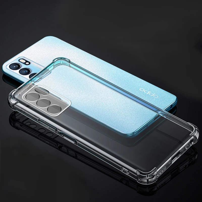 Funda de Airbag transparente Original para OPPO Reno 6 Z Pro Plus Lite 5G, Funda trasera anticaída a prueba de golpes Reno6 6Z 6Pro 6Lite, Coque de silicona - imagen 5