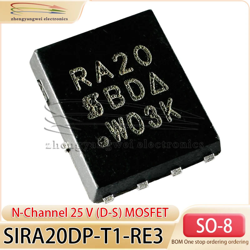 SIRA20DP-T1-RE3 RA20 5PCS DFN-8 SIRA20DP SIRA20DP-T1 Canal N 25V/81.7A MOSFET - imagen 2