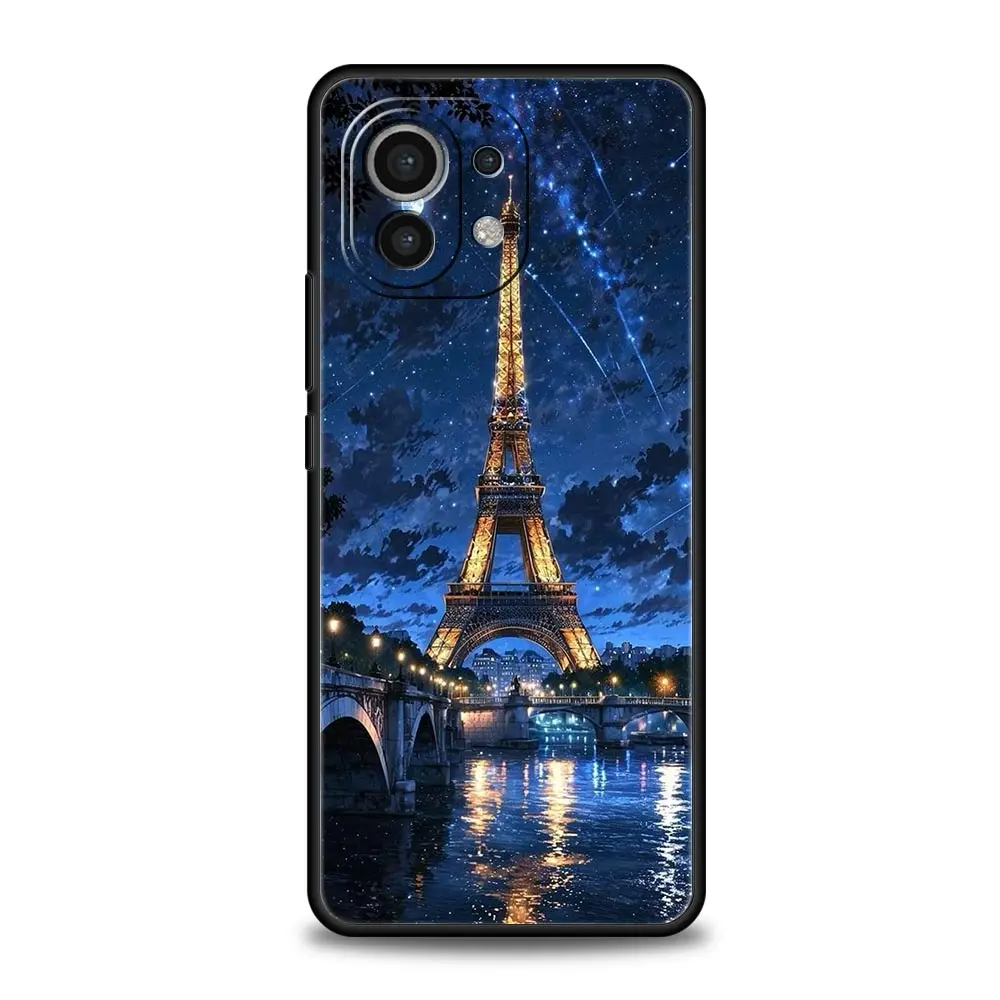 Paraguas rojo Torre Eiffel funda de teléfono para Xiaomi Mi 17 15T 15 14 14T 13T 12T Pro 12 13 Lite 5G 11T Poco X6 X7 X5 Pro funda suave - imagen 2