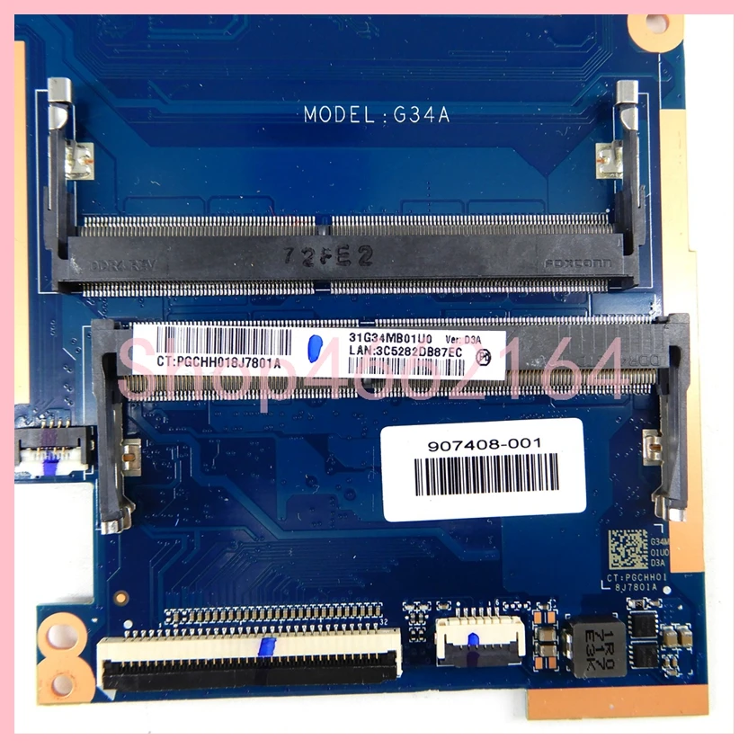 DAG34AMB6D0 con i5-7200U CPU GT940M GPU placa base para portátil HP PAVILION 15-AU G34A placa base para ordenador portátil 100% probado OK - imagen 5