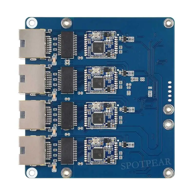 Adaptador Raspberry Pi 5 PCIe a 4 puertos RJ45 2,5G Gigabit Ethernet - imagen 2