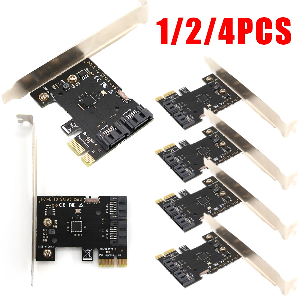 Tarjeta de expansión de disco Pci-e a SATA 3,0, puertos internos de 6Gbps, para minería BTC, para Chia Mining, Rid Pcie Riser