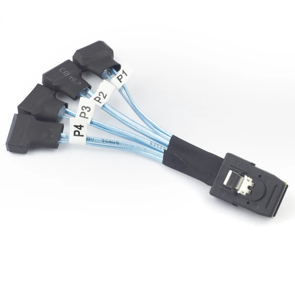 Mini SAS SFF-8087 a SATA 4x - cable de datos de alta velocidad 0,3 m - imagen 4