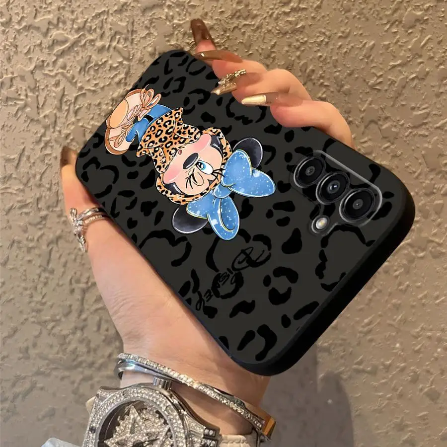 Funda de teléfono suave negra para Samsung Galaxy A04 A10 A12 A30 A15 A17 A06 A05 A20 A13 A40 A16 A70 A50 Minnie de Disney - imagen 3