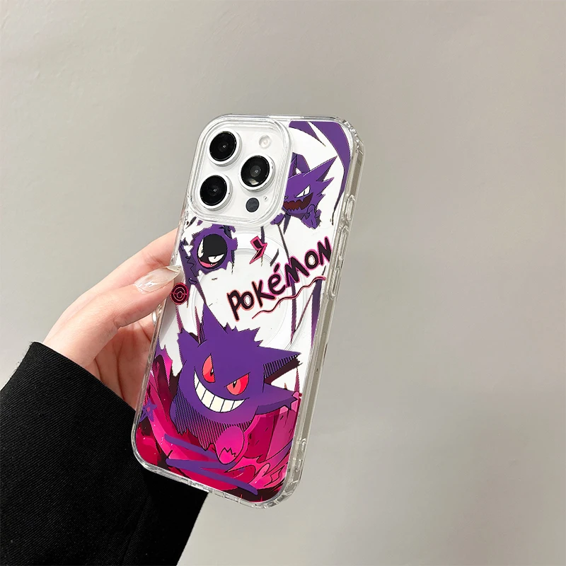 Funda de carga inalámbrica Pokemon Yellow Lightning Pikachu para iPhone 17 Air 16 E 15 14 Plus 13 12 Mini 11 Pro Max funda de silicona - imagen 3