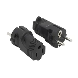 Adaptador viaje Alemania-Francia NEMA 5-15R a UE Schuko 16A 250V