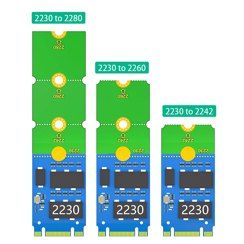 Soporte de extensión M.2 NGFF NVME SSD, transferencia 2230 2242 2260 2280, adaptador de extensión de longitud, placa de tarjeta, tamaño de longitud ajustable - imagen 3