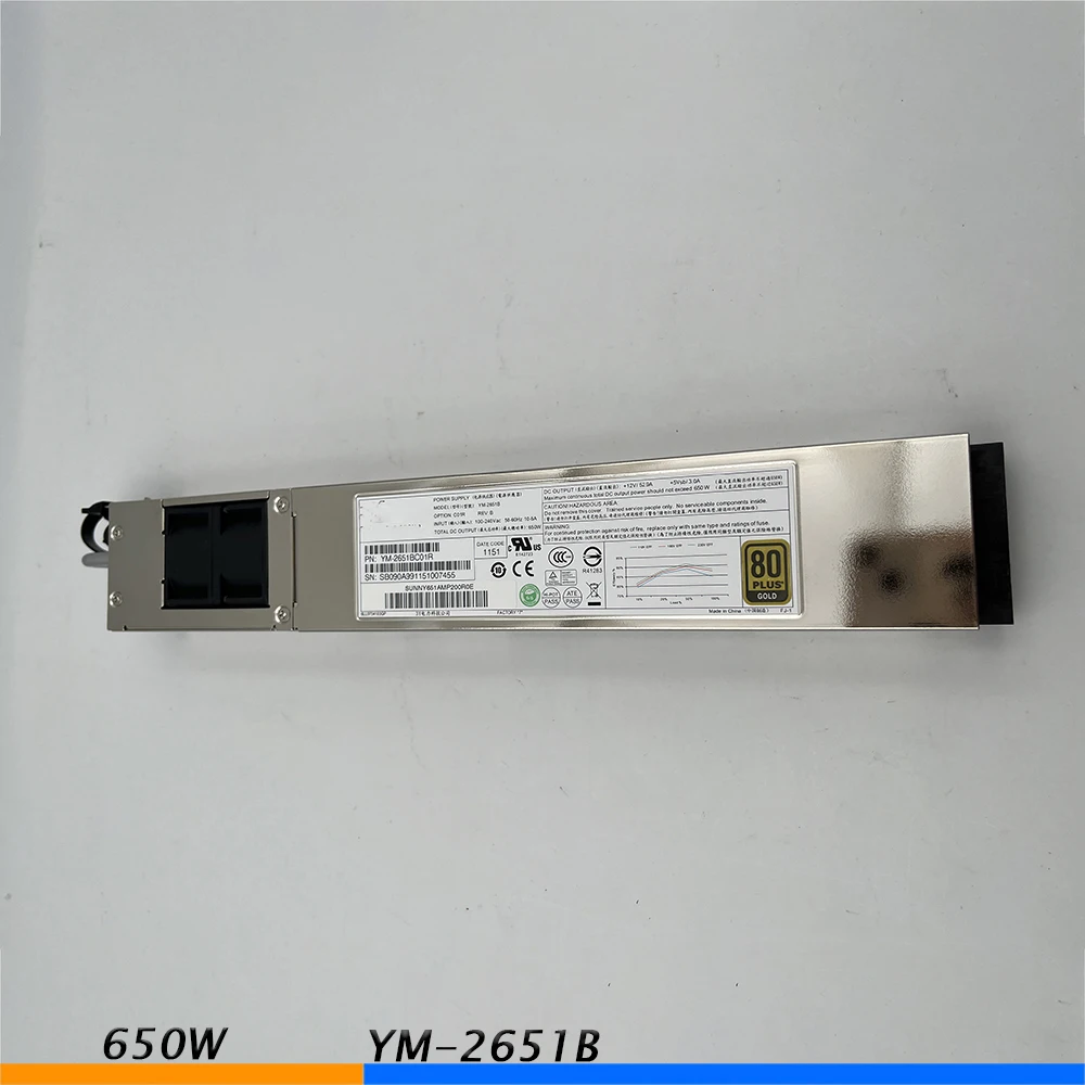 Módulo de fuente de alimentación redundante YM-2651B 650W C200M1 C210M1 Fuente de alimentación del servidor antes del envío Prueba perfecta - imagen 3