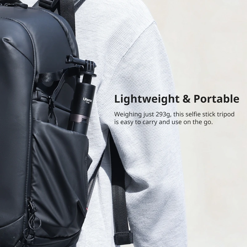 Ulanzi TT52 trípode/palo Selfie portátil de 1,5 m para Insta360/GoPro 28-150cm carga de 800g para transmisión en vivo grabación de vídeo Vlog - imagen 2