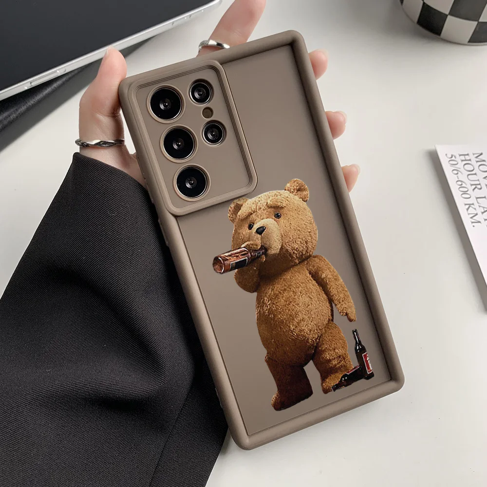 Funda de teléfono de oso bonito de silicona para Samsung A56 5G A55 A36 A16 A26 A54 A53 A52 A34 A35 A25 A15 A06 A05 A05s Funda a prueba de golpes - imagen 3