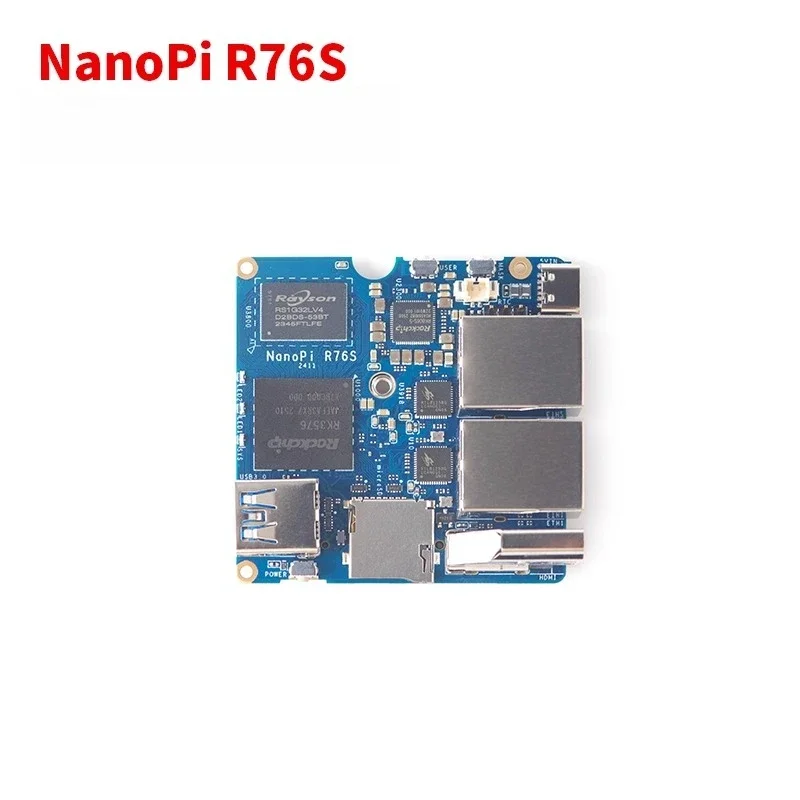 Placa de desarrollo Nano Pi R76S RK3576 amigable 2/3/4/16GB RAM 0/32/64GB EMMC LPDDR5 puerto de red Dual 2,5 HDMI AI despliegue - imagen 5