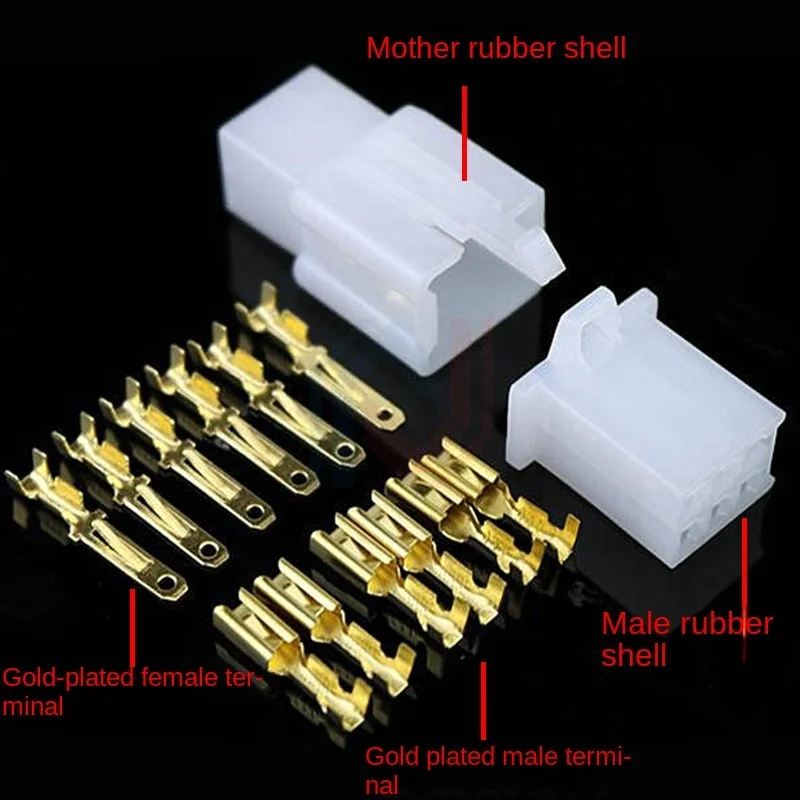 Conector macho y hembra para vehículo eléctrico de motocicleta, Conector de coche, junta 2P, 3p, 4p, 6p, 9p, 2,8mm - imagen 4