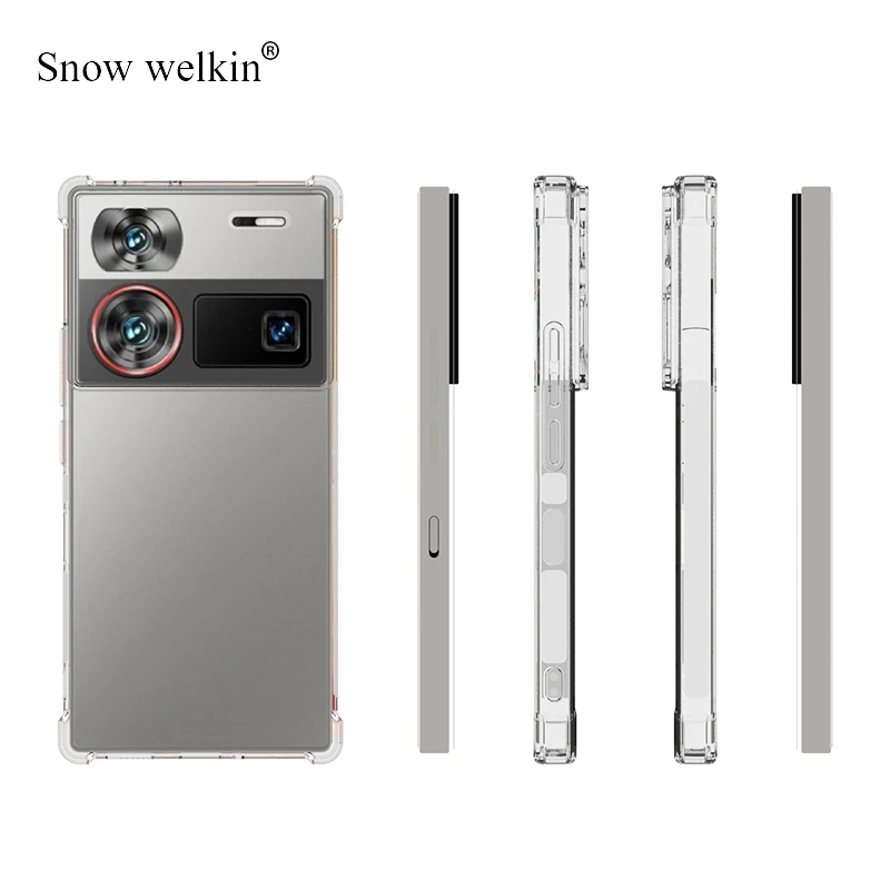 Funda de protección completa para Nubia Z60 Ultra Airbags Buffer para ZTE nubia Z60 Ultra Clear Soft TPU a prueba de golpes, funda trasera - imagen 5