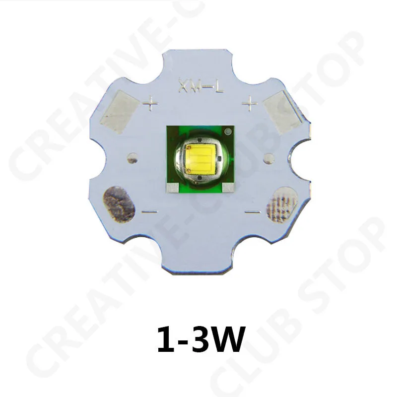 5 uds cuentas de lámpara LED XM-L2 XML2 T6 10W blanco frío 6500K diodo emisor de luz LED de alta potencia para linternas en PCB de 16mm 20mm - imagen 4